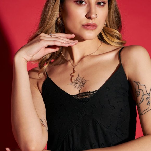 Pure Cotton black Maxi dress - Picture 3 of 5